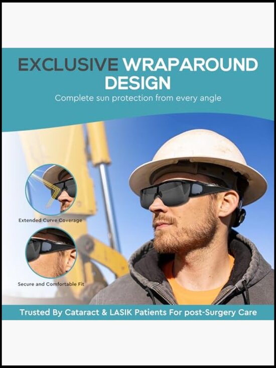 UV400 Polarized Flip-Up Sunglasses for LASIK Recovery